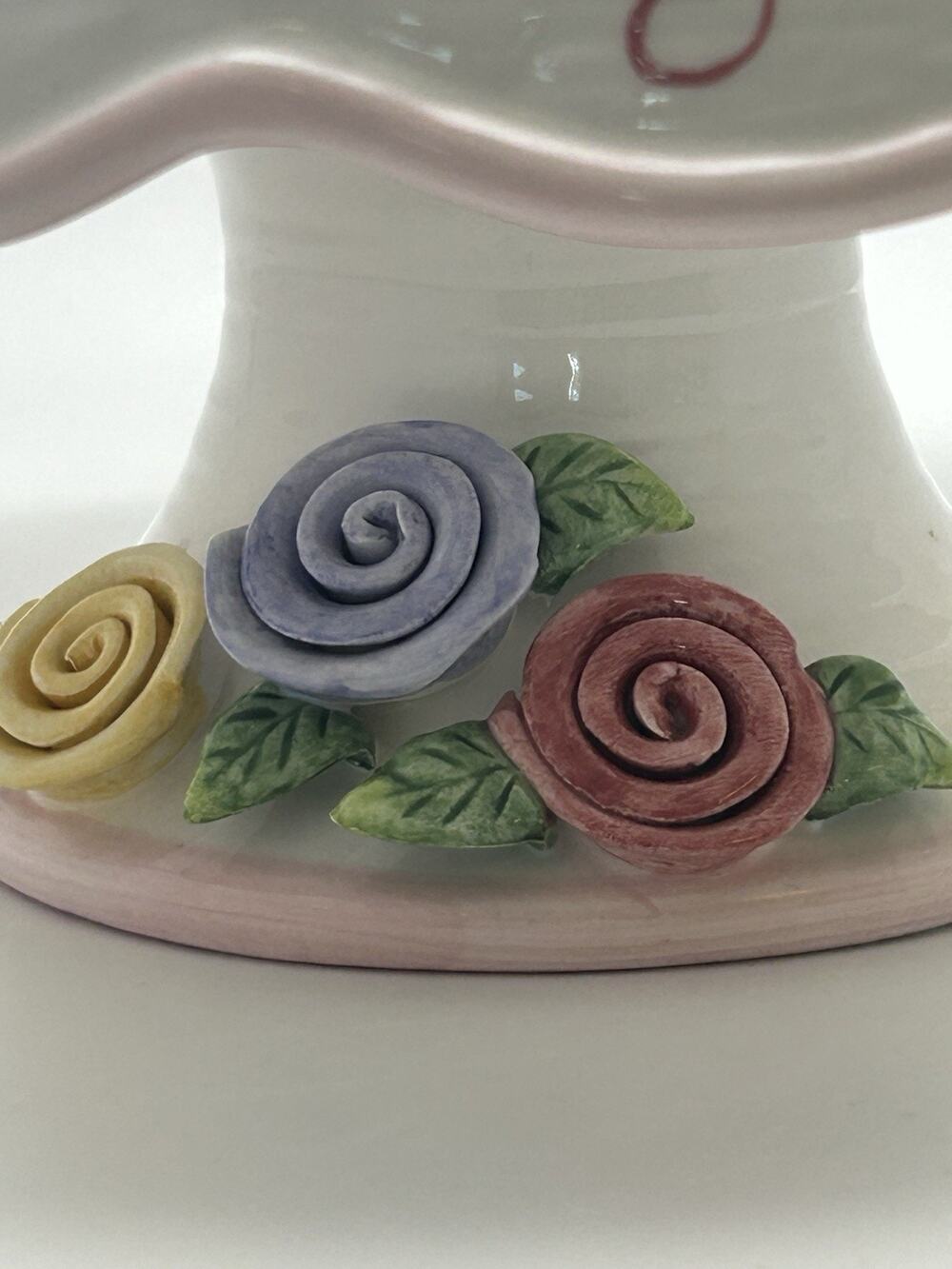 Vintage Avon Celebration Pedestal Cake Plate 2005 Presidents Club Porcelain